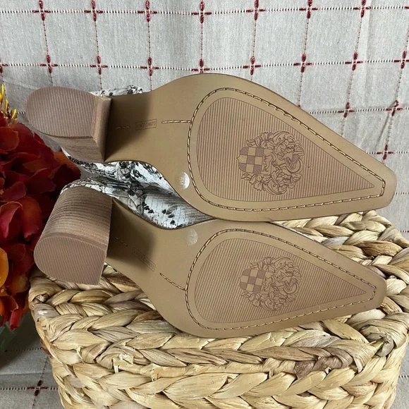 Vince Camuto “Delsimba” Snakeskin Embossed Leather Braided Trim Western Bootie 5 - Picture 7 of 7